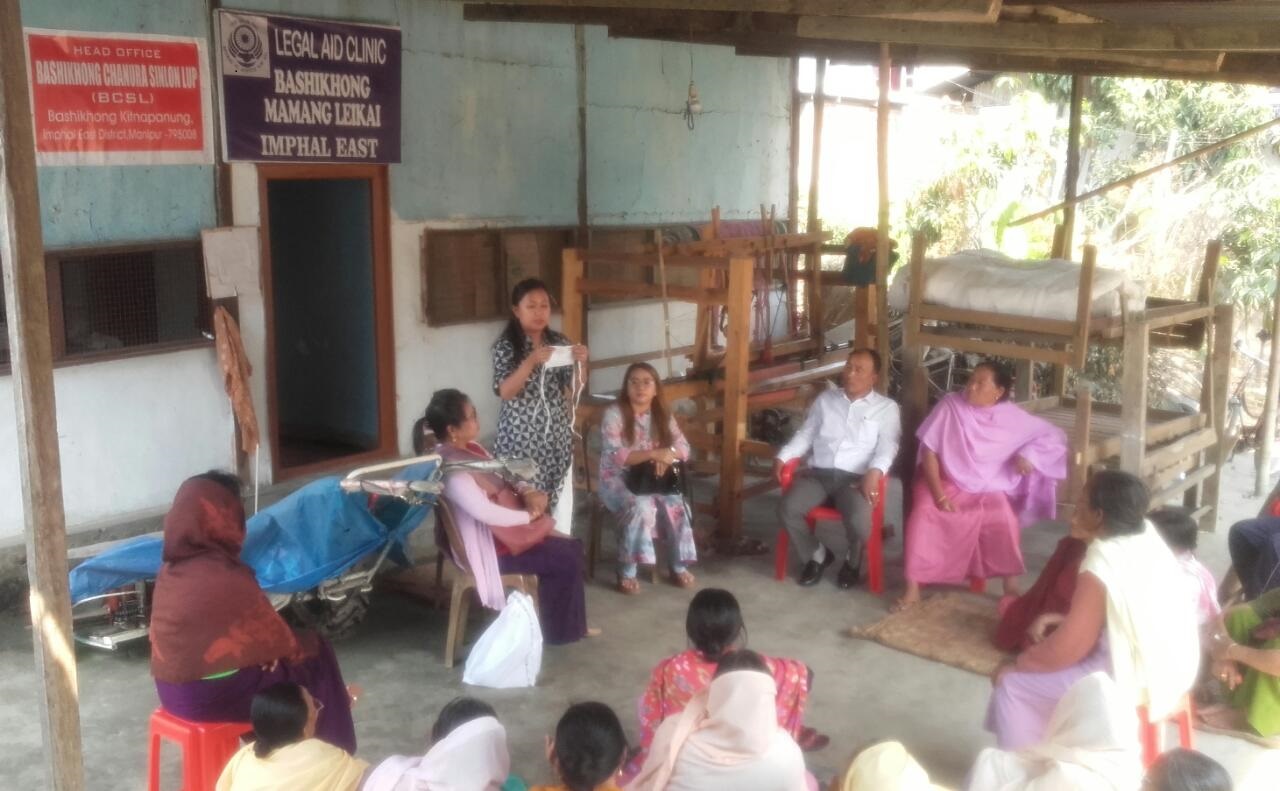  PLVs of LAC Bashikhong assisting in Awareness on the importance of face masks conducted by CMO